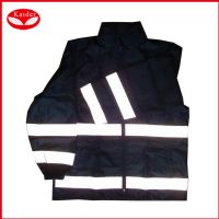 Good quality reflective hi-vis taped safety police reflective jacket